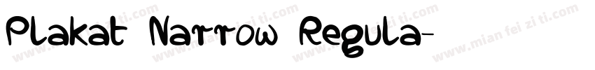 Plakat Narrow Regula字体转换